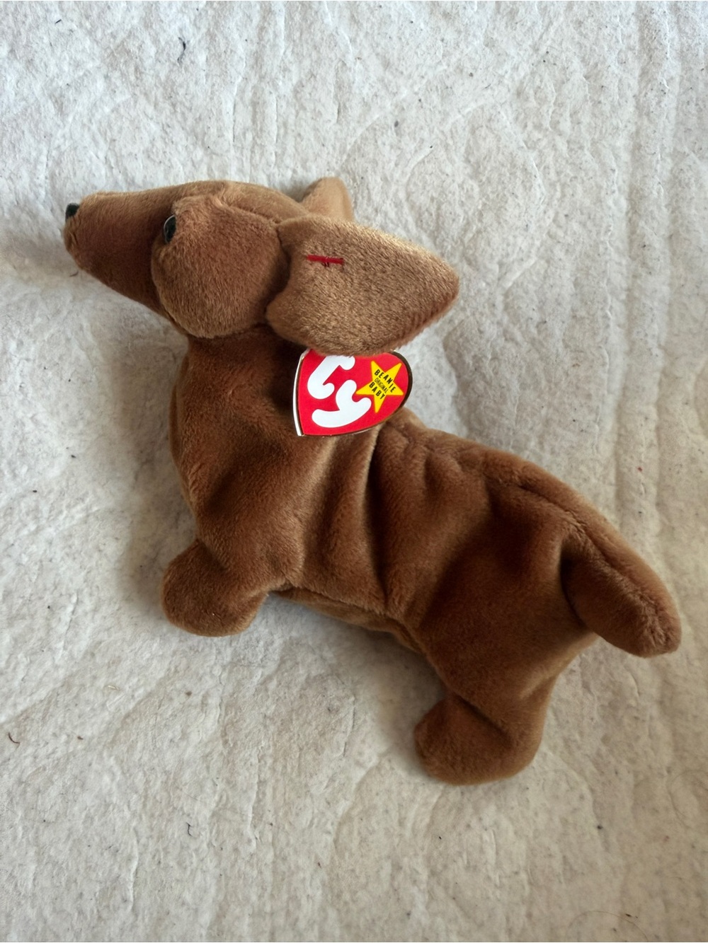TY NWT Weenie Brown Dachshund Soft Brown Cuddly Beanie Baby